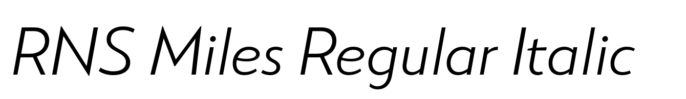 RNS Miles Regular Italic